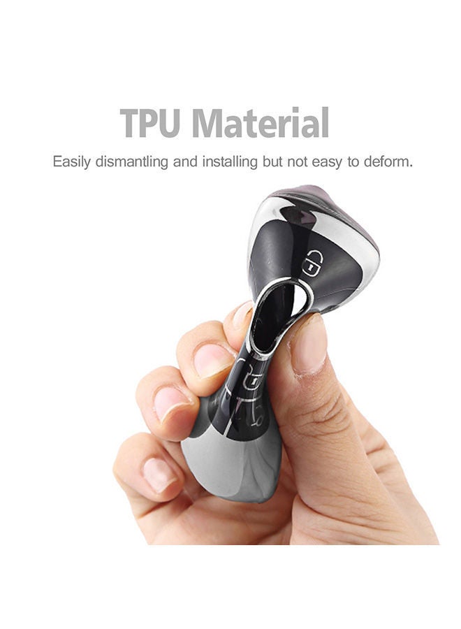 NIBEMINENT Electroplating Full Coverage Car Key Case With Ring For Mercedes-benz E - Image 5