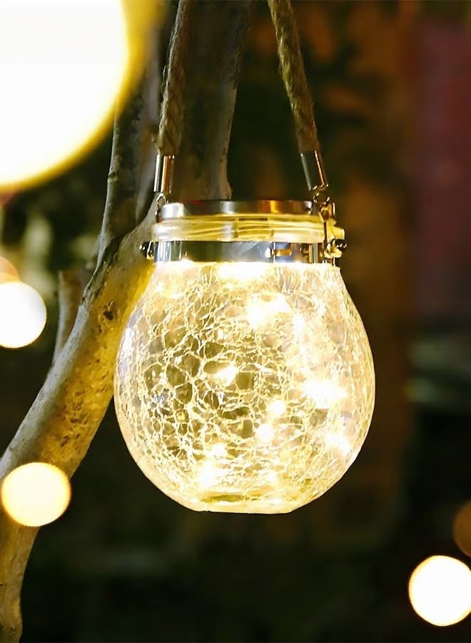 LED الطاقة الشمسية مصابيح,الشمسية معلقة جرة مصابيح مع 20 LED كل,مقاومة للماء الطاقة الشمسية الكرة الزجاجية الكرة أضواء ديكور للحديقة,الفناء الخلفي - Image 1