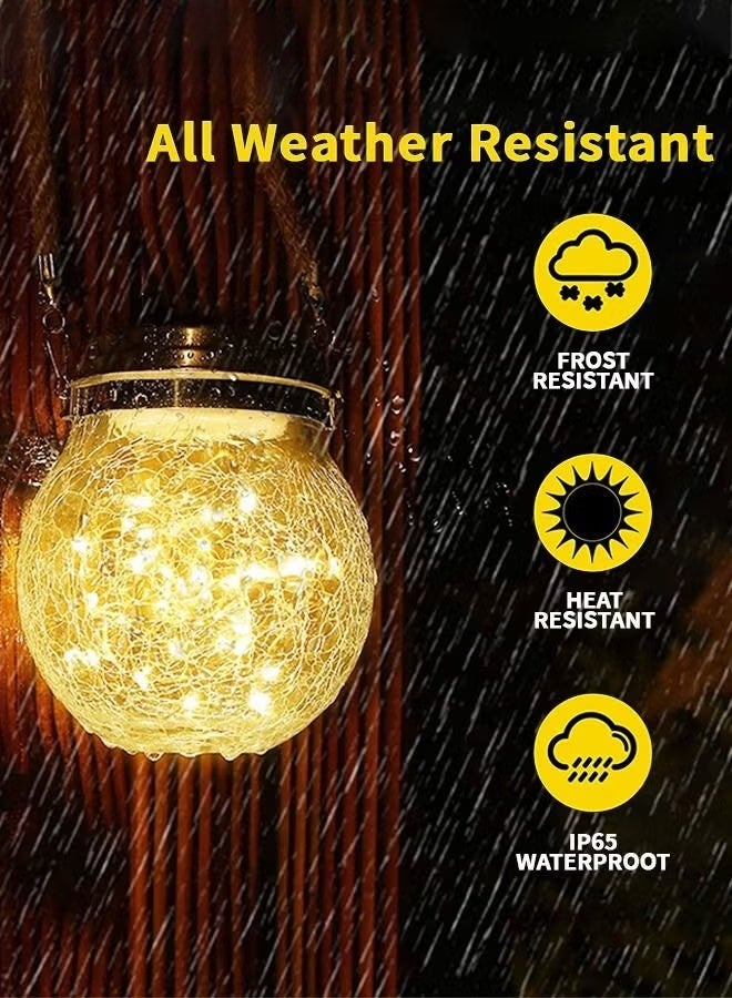 LED الطاقة الشمسية مصابيح,الشمسية معلقة جرة مصابيح مع 20 LED كل,مقاومة للماء الطاقة الشمسية الكرة الزجاجية الكرة أضواء ديكور للحديقة,الفناء الخلفي - Image 4