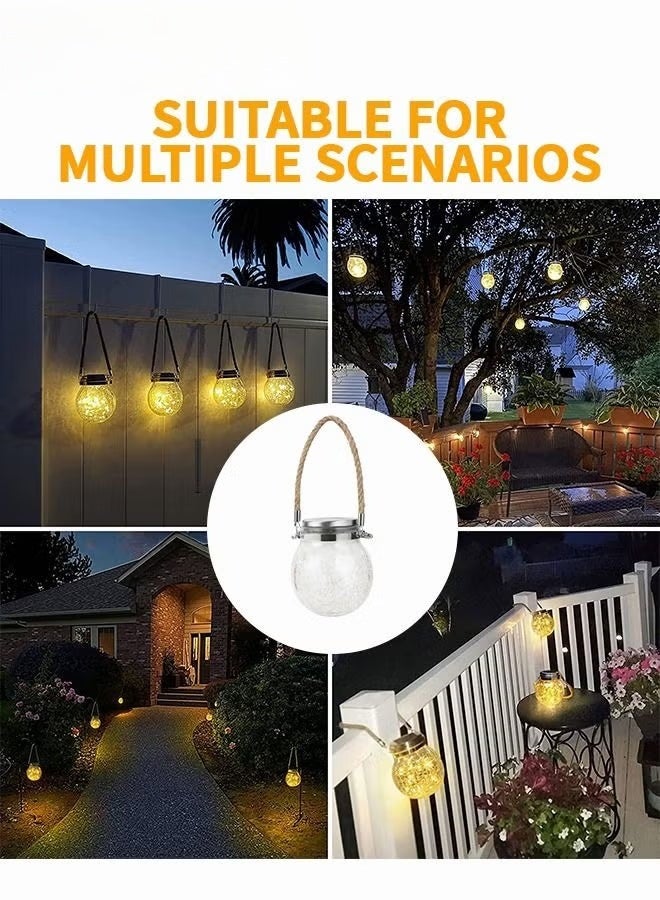 LED الطاقة الشمسية مصابيح,الشمسية معلقة جرة مصابيح مع 20 LED كل,مقاومة للماء الطاقة الشمسية الكرة الزجاجية الكرة أضواء ديكور للحديقة,الفناء الخلفي - Image 5