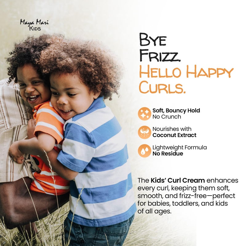MAYA MARI - Kids Curl Cream With Coconut Oil, Curly Hair Cream, Coconut and Lime Twist, 12 oz - Image 4