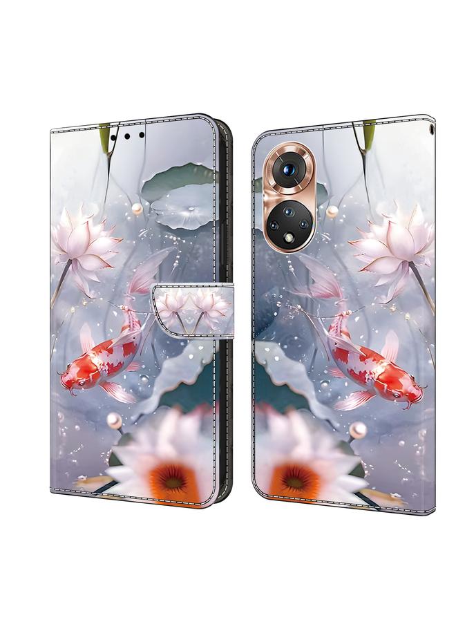 زبون جراب هاتف Honor 50 من الجلد المطلي بالكريستال - Image 1