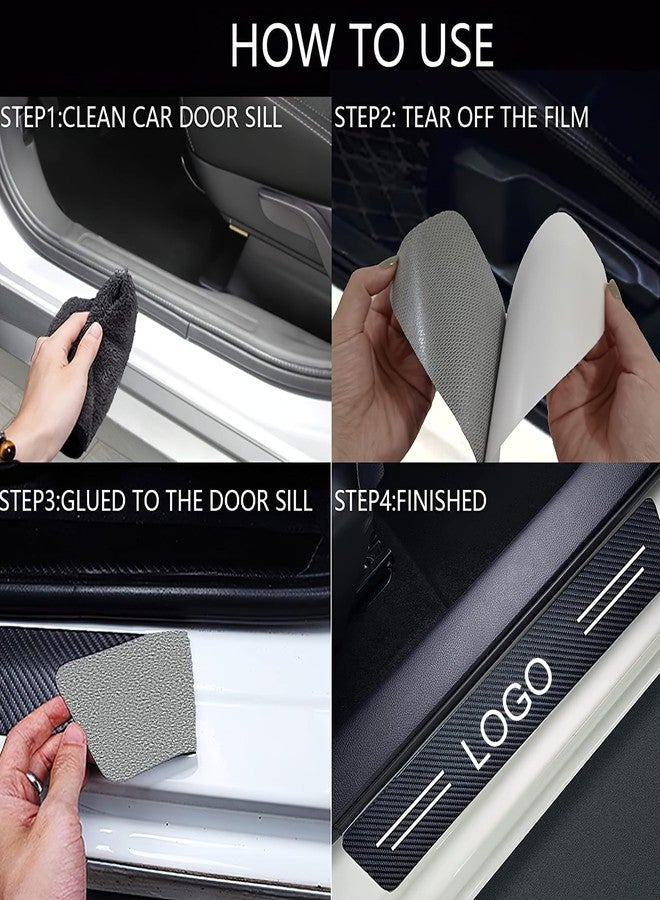 MULZI Car Door Sill Protector Stickers Compatible for Fronx, Vitara, Brezza, Swift, Baleno, Ertiga, WagonR, Alto, Dzire, XL6, S-Presso, Celerio, Eeco, Ciaz, Ignis, Invicto, SX4, Ritz, Victoris - Image 3