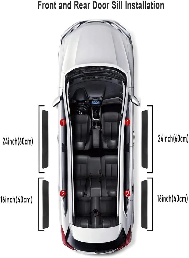MULZI Car Door Sill Protector Stickers Compatible for Fronx, Vitara, Brezza, Swift, Baleno, Ertiga, WagonR, Alto, Dzire, XL6, S-Presso, Celerio, Eeco, Ciaz, Ignis, Invicto, SX4, Ritz, Victoris - Image 4