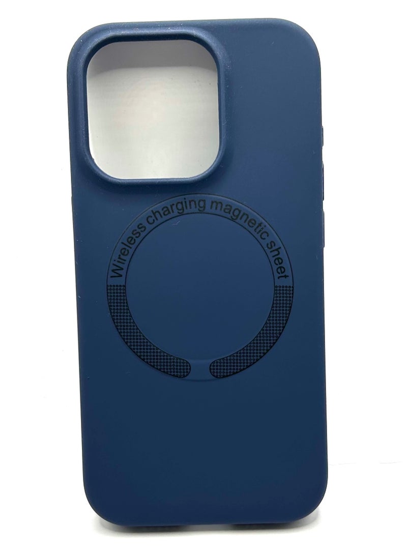 Silicone case for iphone 15 pro - blue