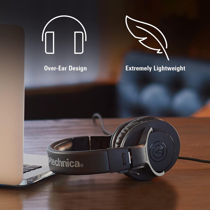 audio-technica Audio Technica Professional Studio Monitor Headphones - ATH-M20x - Image 5