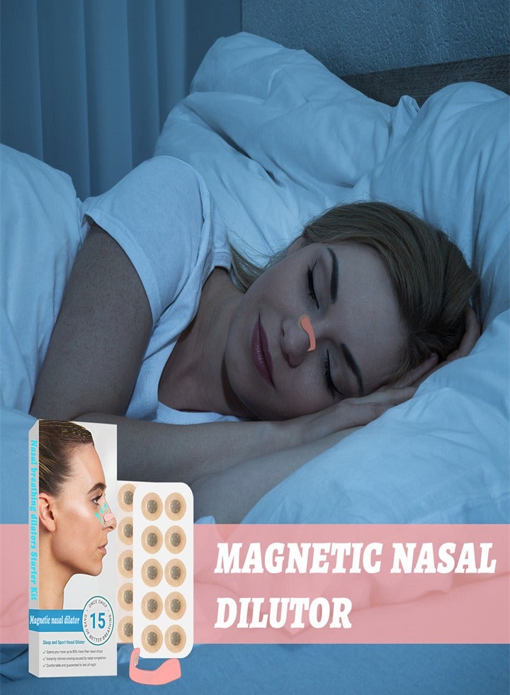 رقعة أنف مضادة للشخير جهاز مريح مضاد للشخير مناسب للفنادق والمنازل والسفر بغرض العمل (وردي) - Image 3