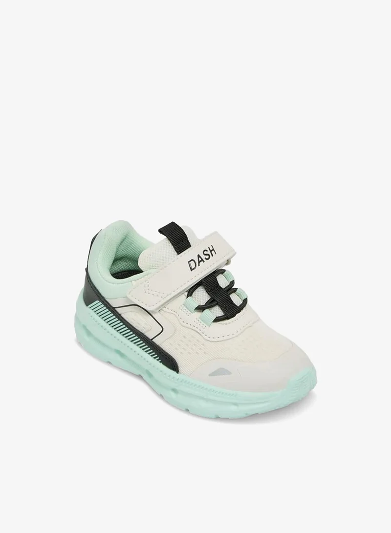 Dash Girls Colourblock Hook & Loop School Sports Shoes