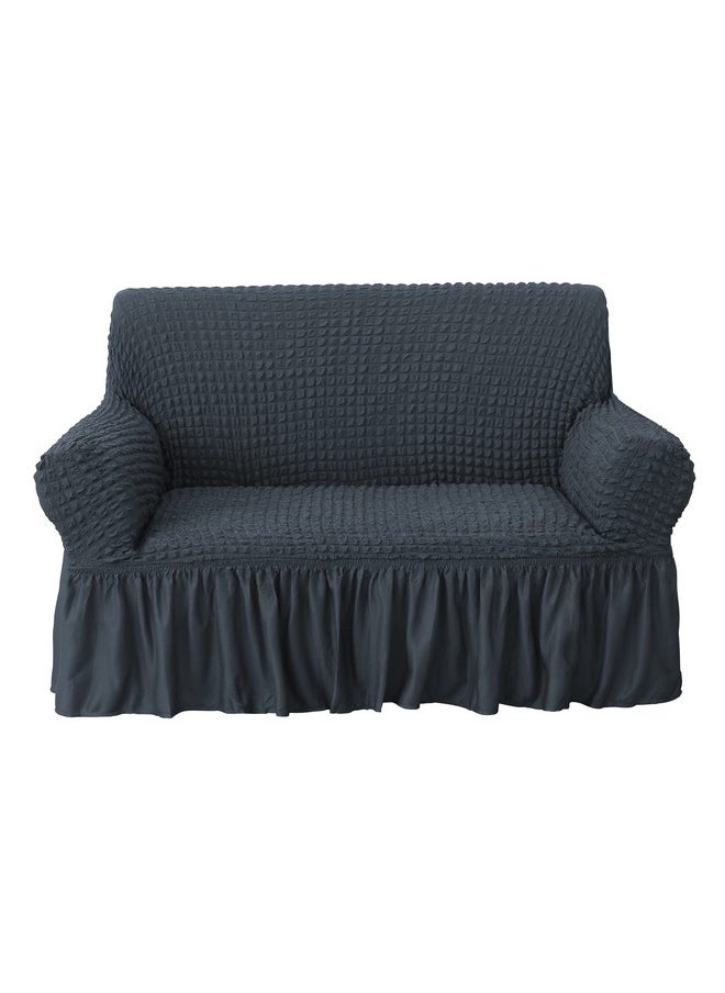 HOUSE OF QUIRK House of Quirk Turkish Bubble Frill 280 GSM Sofa Slipcovers, Durable Washable Universal Double Seater High Elastic Furniture Protector (Grey, 145-185cm)  - Image 3