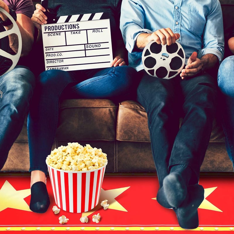 Minatee سجادة حمراء طويلة لحفلة فيلم، زينة حفلات، مستلزمات حفلات لموضوع الليل، زفاف، تخرج، حدث خاص، زينة ممر داخلي وخارجي (24 بوصة، 10 أقدام) - Image 3