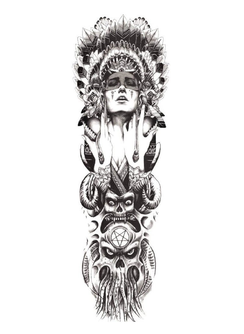 Generic Full Arm Waterproof Temporary Tattoo For Men & Women Long Time Lasting  - Image 1