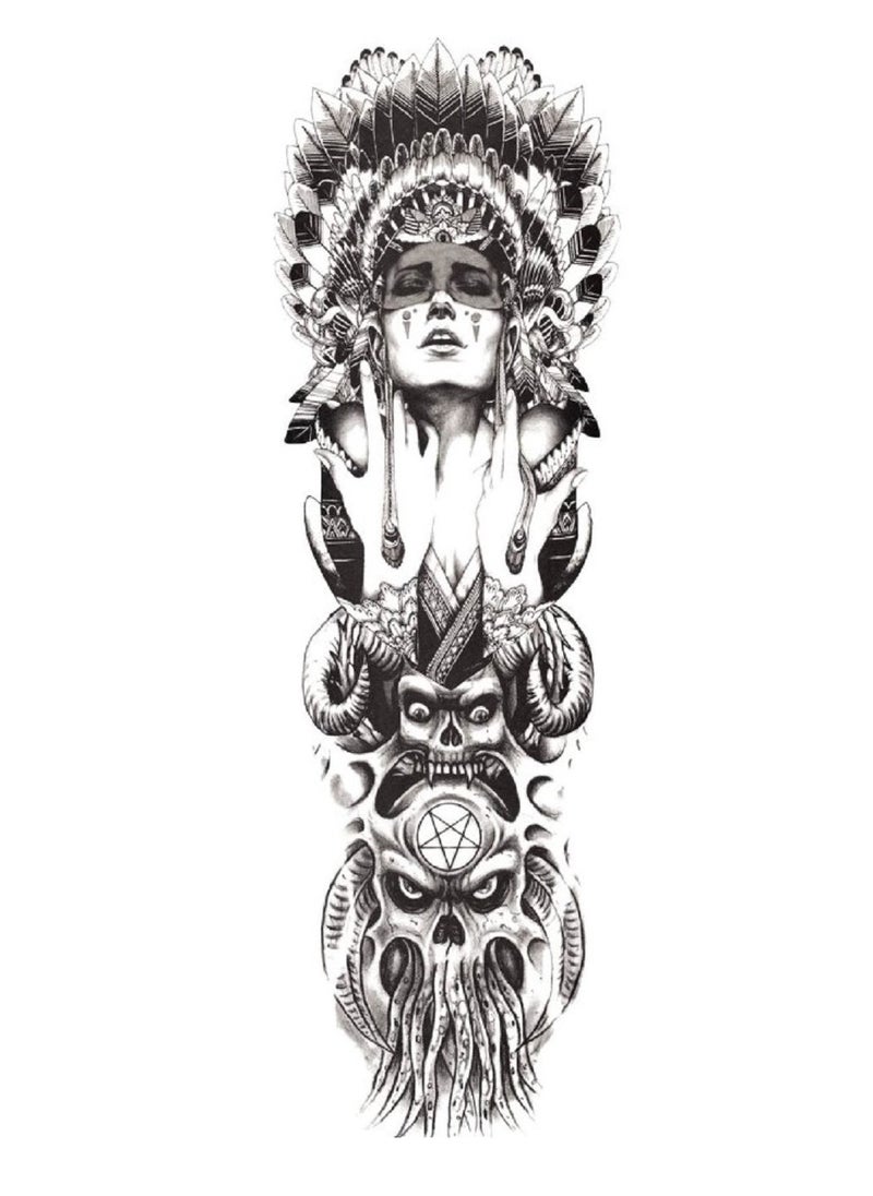 Generic Full Arm Waterproof Temporary Tattoo For Men & Women Long Time Lasting  - Image 2