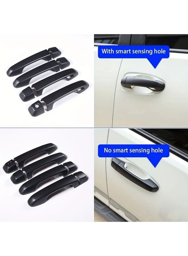 Carbon Fiber Pattern Door Handle Cover Set For Toyota Prado 2010 2019 Front 8PCS - Image 4