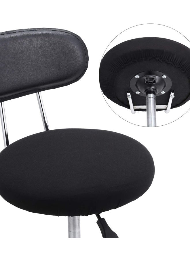2PCS Round Bar Stool Covers, Elastic Washable Seat Slipcover 11-14 Inch - Image 4