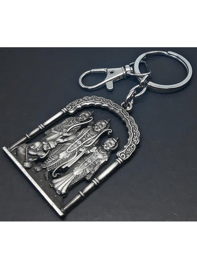Aura Set Of 2 Lord Ram Lakshman Sita Hanuman Ram Darbar Double Sided Metal Keychain For Men Women Girls Boys Friends Bike Car House Office Keys Multicolor - Image 4