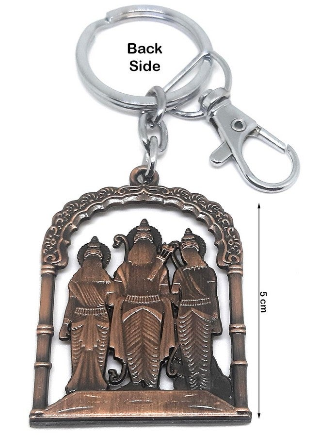 Aura Set Of 2 Lord Ram Lakshman Sita Hanuman Ram Darbar Double Sided Metal Keychain For Men Women Girls Boys Friends Bike Car House Office Keys Multicolor - Image 5