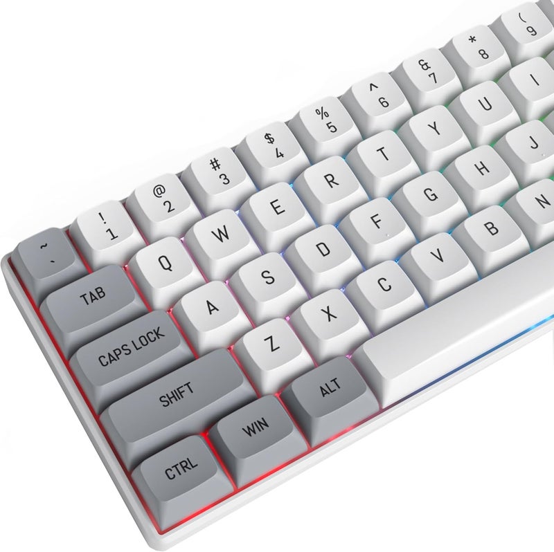 surmen CSA Profile 118 Keys Double-Shot PBT Keycap Custome Keycaps for 61/68/84/87 Mechanical Gaming Keyboard (Grey) - Image 1