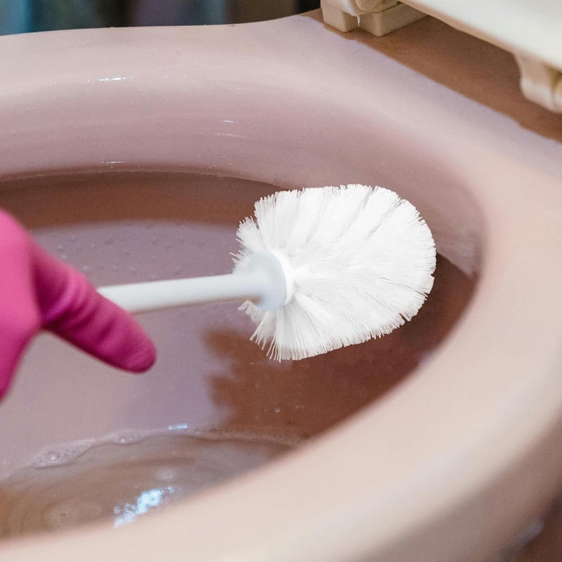 3pcs Toilet Brush Replacement Heads White Plastic Cleaning Brush Heads for Household Bathroom Cleaning Supplies - Image 5