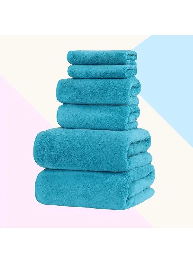 Pink Bath Towels Set 6pcs 2 XL Towels 2 Hand Towels 2 Washcloths Quick Dry Absorbent - Image 2