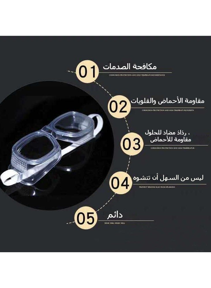 KASTWAVE Safety Goggles with Side Shields 1-Pack Anti-Fog Dust-proof Scratch-proof Splash-proof Chemical Wrapped Eye Protection Nurse Worker Architect Clear - Image 2