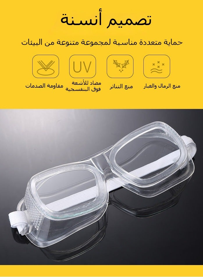 KASTWAVE Safety Goggles with Side Shields 1-Pack Anti-Fog Dust-proof Scratch-proof Splash-proof Chemical Wrapped Eye Protection Nurse Worker Architect Clear - Image 4
