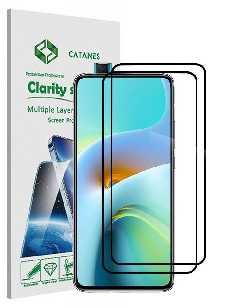 CATANES 2 Pack For Xiaomi Redmi K30 Ultra Screen Protector Tempered Glass Full Glue Back  - Image 1