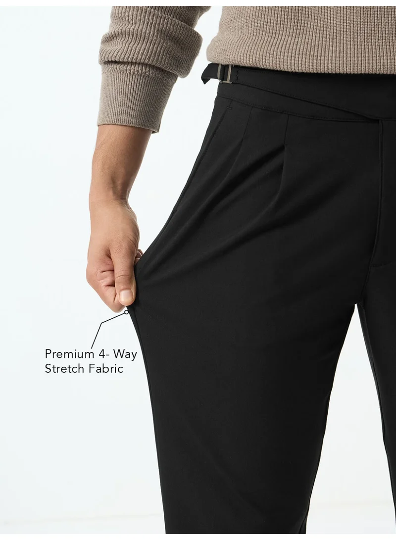 The Souled Store  The Souled Store Men Jet Black Solid Slim Fit Gurkha Pants for Men | Best Price UAE