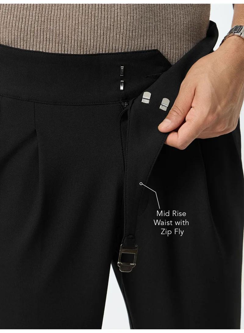 The Souled Store  The Souled Store Men Jet Black Solid Slim Fit Gurkha Pants for Men | Best Price UAE