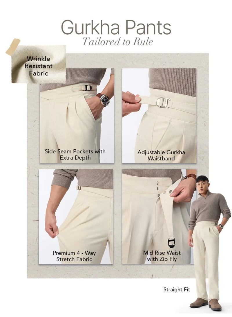 The Souled Store  The Souled Store Men Jet Black Solid Slim Fit Gurkha Pants for Men | Best Price UAE
