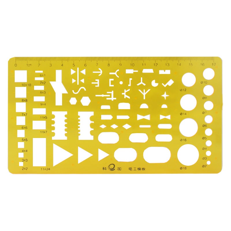 Koga Plastic Painting Template Children'S Hollow Building Painting Circle Design Electrician Ellipse Interior Decoration Professional Drawing - Image 1