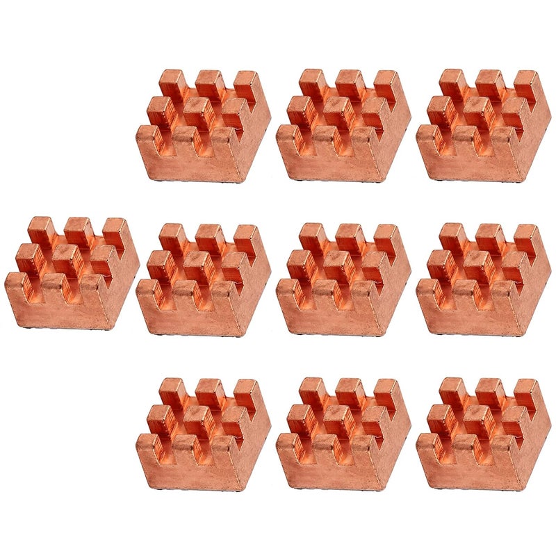 Premium Brass Heat Sink 10PCS 8x5x8mm for CPU PCB Amplifier High Efficiency Cooling - Image 3