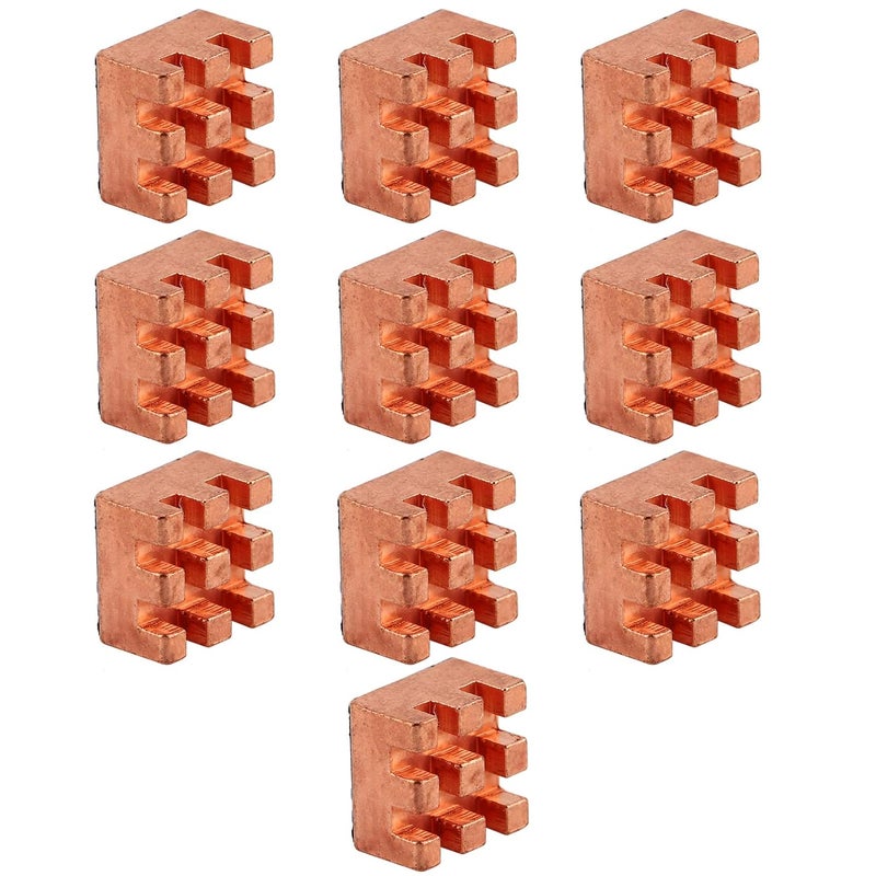 Premium Brass Heat Sink 10PCS 8x5x8mm for CPU PCB Amplifier High Efficiency Cooling - Image 2