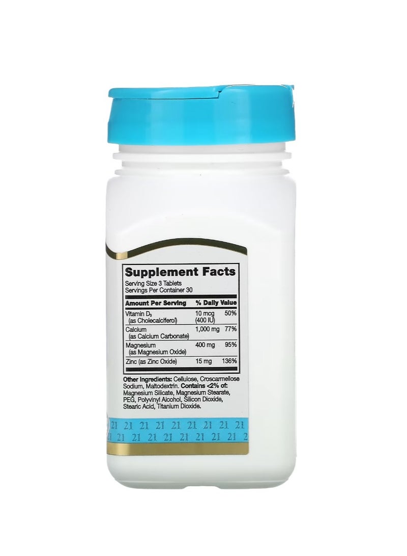 21st Century Calcium Magnesium Zinc + D3 90 Tablets - Image 2