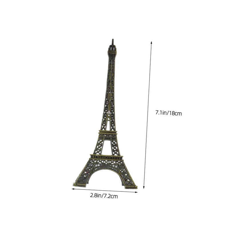 Mini Eiffel Tower Model Paris Souvenir Rustic Metal Decor Travel Photo Prop - Image 3