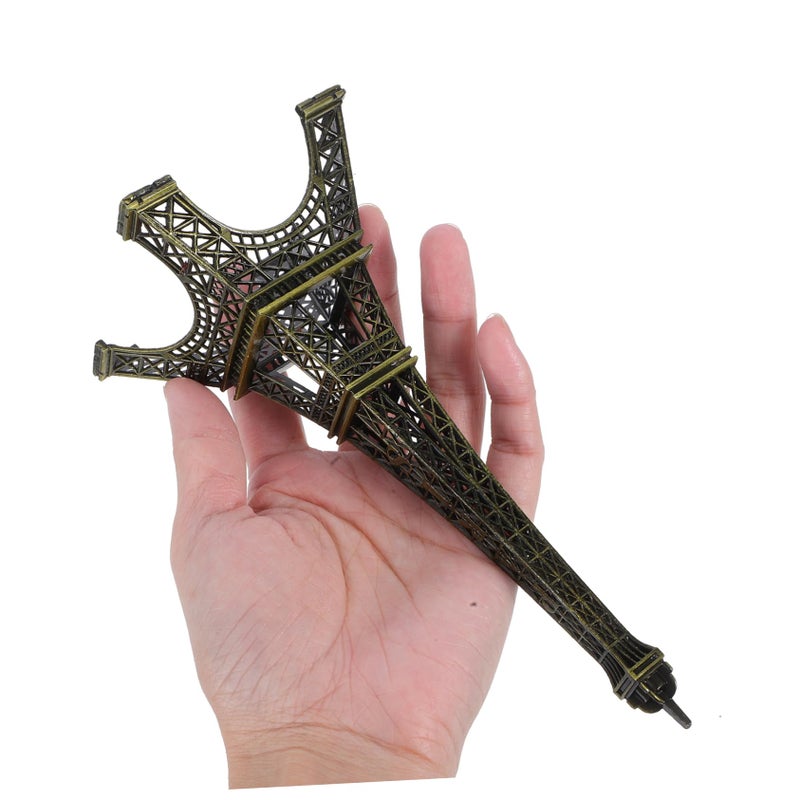 Mini Eiffel Tower Model Paris Souvenir Rustic Metal Decor Travel Photo Prop - Image 4