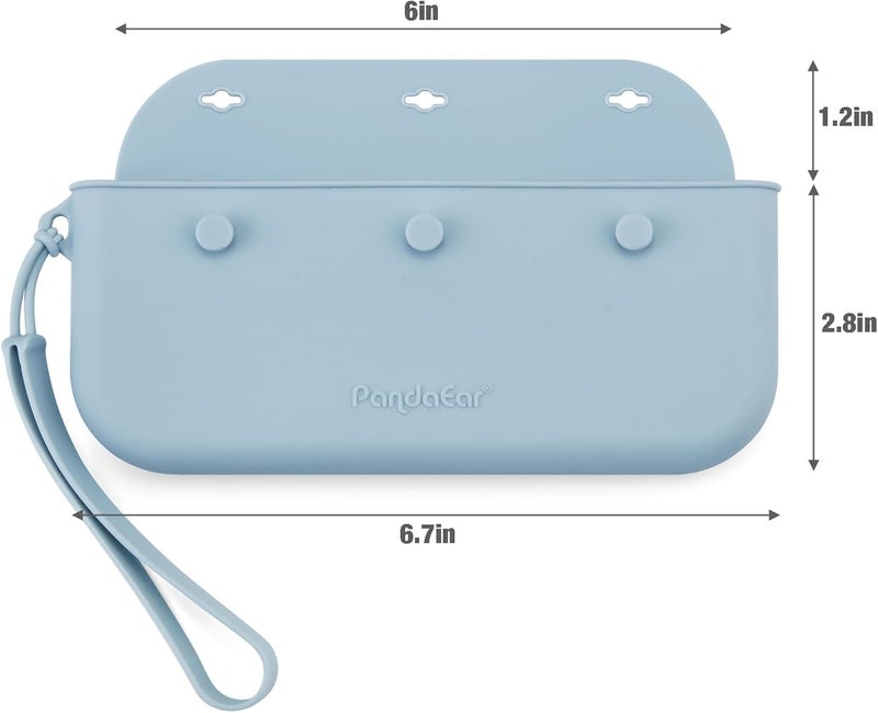 PandaEar 3 Pack Silicone Baby Cutlery Holder Bags Reusable Portable Flatware Box Tableware Organizer Storage Case for Baby Toddler Children Utensil Spoon Fork Chopsticks - Image 3