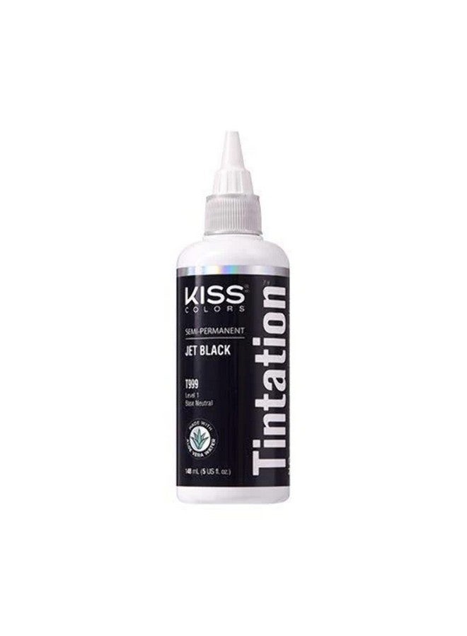 Kiss Tintation Semi-Permanent Hair Color Treatment 148 mL (5 US fl.oz) (Jet Black) - Image 1