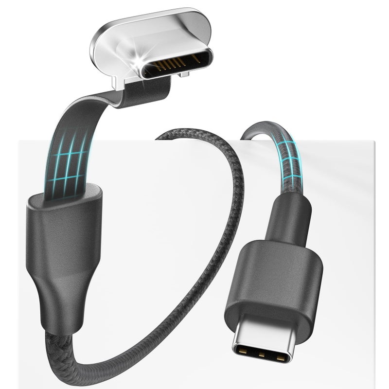 Phizli Short USB C Cable 1FT, USB C to USB C Cable, Type C 60W 1 Foot Fast Charging Cable for iPhone 16/15 Series, MacBook Pro, Samsung Galaxy S23 S22 S21 and More (USB 2.0, Black) - Image 1