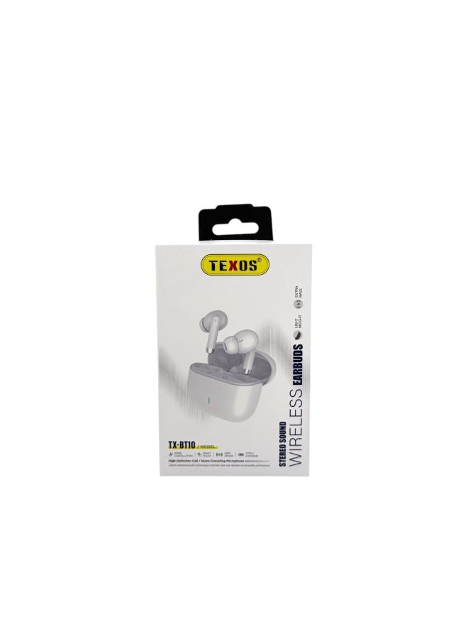 Texos TX-BT10 Wireless Stereo Earbuds with Noise Cancellation - Image 2