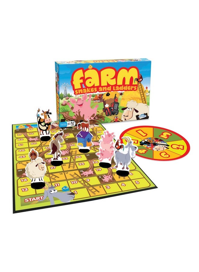 Outset Media Farm: Snakes and Ladders - No Reading Required, Preschool & Kids Board Game, Builds Children's Social & Developmental Skillls, Outset Media, Ages 3+, 2-6 Players - Image 2