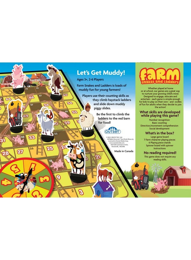 Outset Media Farm: Snakes and Ladders - No Reading Required, Preschool & Kids Board Game, Builds Children's Social & Developmental Skillls, Outset Media, Ages 3+, 2-6 Players - Image 3