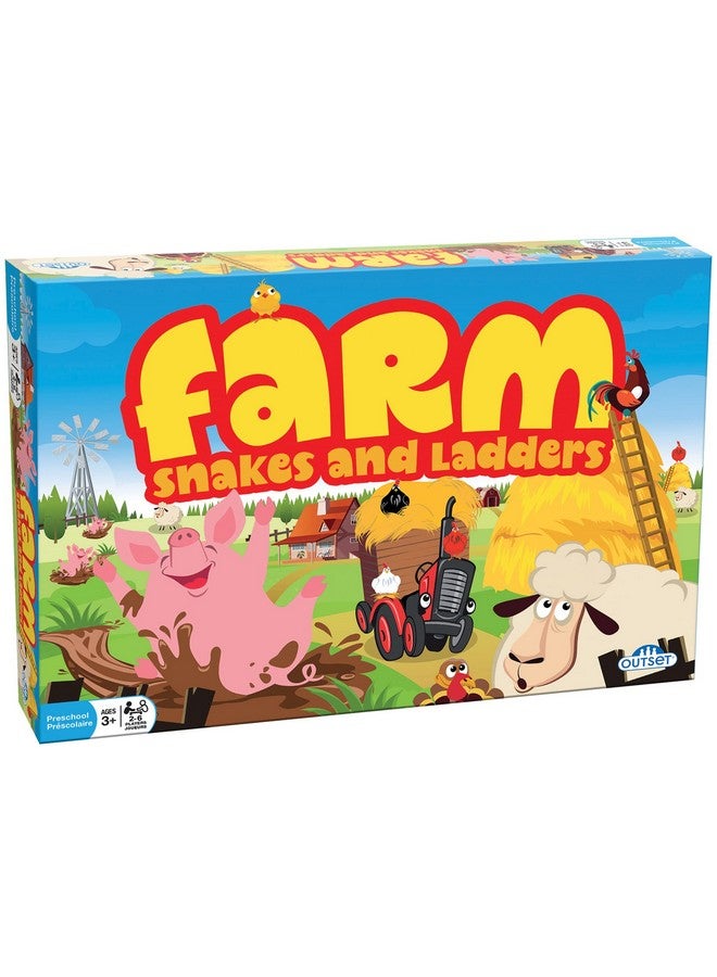 Outset Media Farm: Snakes and Ladders - No Reading Required, Preschool & Kids Board Game, Builds Children's Social & Developmental Skillls, Outset Media, Ages 3+, 2-6 Players - Image 1
