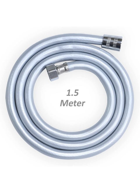 Shower Hose Pipe 1.5M PVC Flex Anti Twist Heat Resistance Universal Replacement Kink and Leak Proof (1.5 Meter)