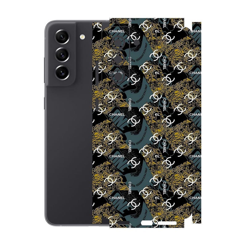 90STETHIX Compatible for Samsung Galaxy S21 FE (5G) Mobile Back Skin Screen Guard Protector (Coverage - Back+Camera+Sides) (Design-6) (286) - Image 1