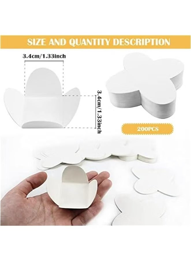OMEVE 100pcs Cupcake Liners, 30mm Mini Truffle Wrappers Paper White Cups Candy Box Food Grade Chocolate Paper Cupcake Liners for Truffle Chocolate - Image 2
