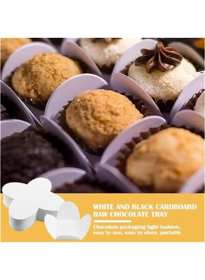 OMEVE 100pcs Cupcake Liners, 30mm Mini Truffle Wrappers Paper White Cups Candy Box Food Grade Chocolate Paper Cupcake Liners for Truffle Chocolate - Image 5