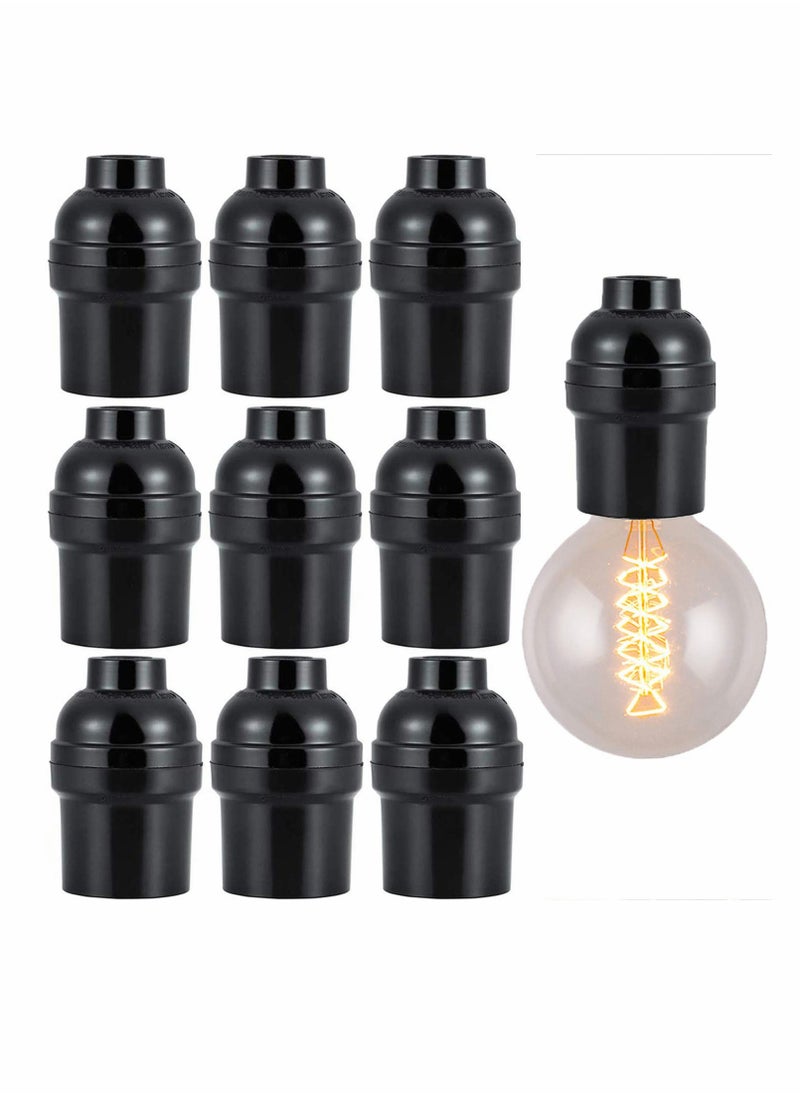 Excefore - E27 E26 Light Socket, Lamp Holder Light Socket, Replacement Lamp Socket, Light Bulb Socket, Retro Pendant Lamp Holder, Medium Screw-in Lamp Socket for Bulb 9PCS - Image 1