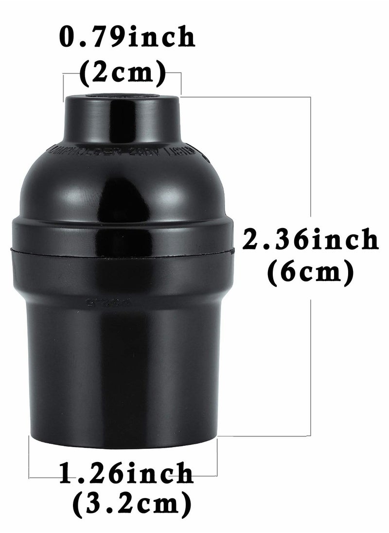 Excefore - E27 E26 Light Socket, Lamp Holder Light Socket, Replacement Lamp Socket, Light Bulb Socket, Retro Pendant Lamp Holder, Medium Screw-in Lamp Socket for Bulb 9PCS - Image 1