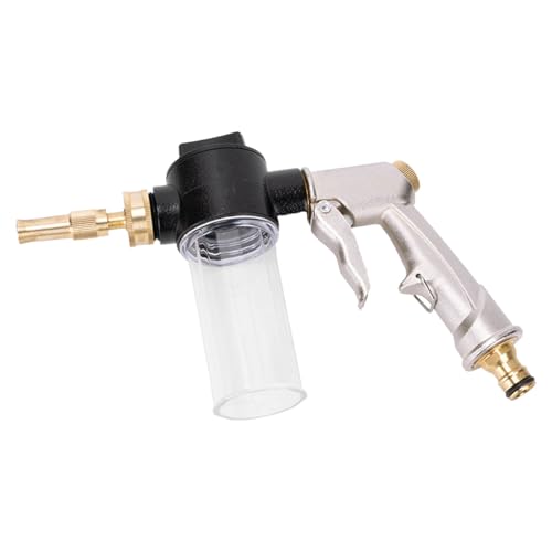 ZIMISI Car Wash Foam Gun Sprayer Metal HighPressure Car Wash Sprayer with 35oz100cc Plastic Soap Dispenser Bottle Adjustable Nozzle Foam Gun for Washing Watering Plants Floor Cleaning Silver - Image 1