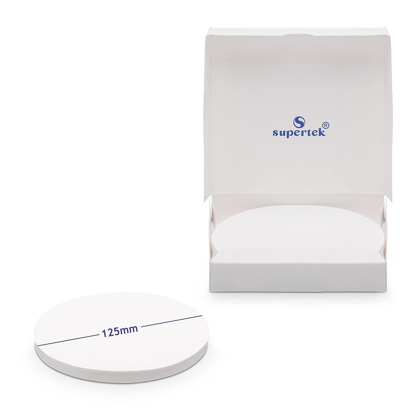 Supertek Grade 40 Ashless 125 mm Filter Paper | Quantitative Round Sheets Pack of 100 | Chemistry Lab Experiments for Schools or Laboratory Activities - Image 3
